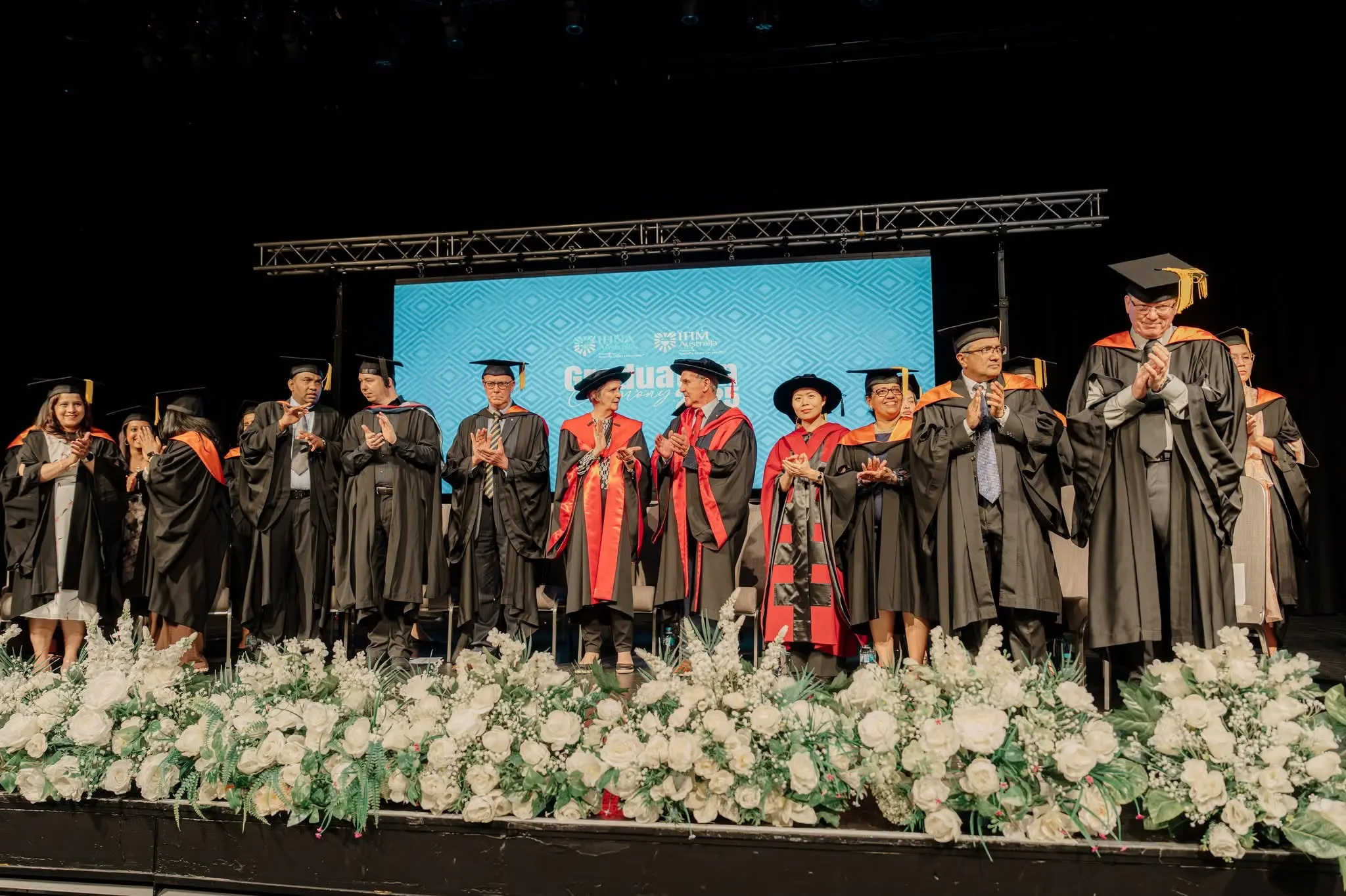 IHM alumni graduation ceremony on stage