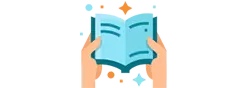 logo reading book
